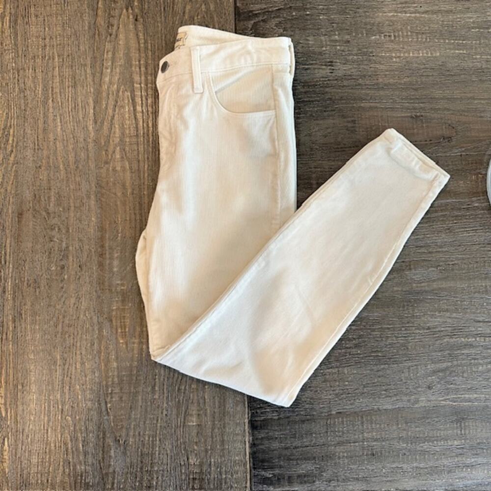 L'AGENCE Marguerite Skinny Cream Corduroy Pants Size: 25 - Picture 8 of 12